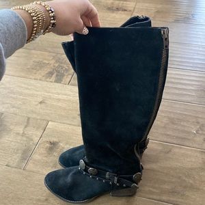 coconuts by Matisse shoes, Black knee high suede boots